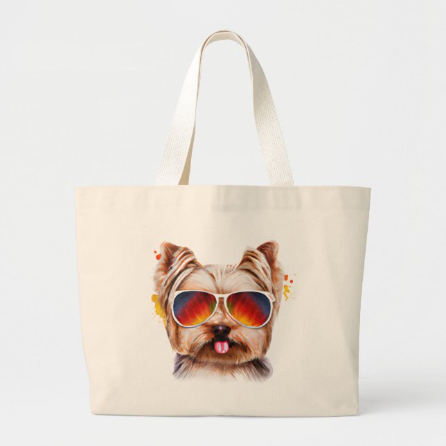 Yorkshire Terrier Jumbo Tote (Front)