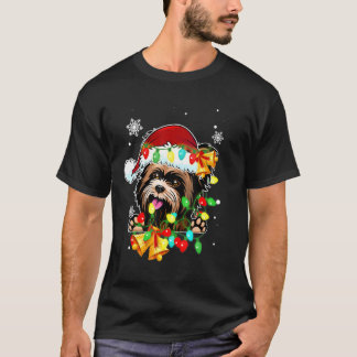Yorkshire Terrier Lights Xmas Dog T-Shirt