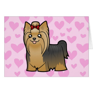 Yorkshire Terrier Love (long hair with bow)