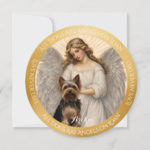 Yorkshire Terrier Love Never Dies Round Gold