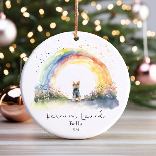 Yorkshire Terrier Memorial Ornament, Dog Loss Gift Ceramic Ornament