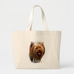 Yorkshire Terrier Mom 2 Large Tote Bag