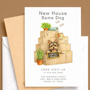 Yorkshire Terrier New House Moving Announcement