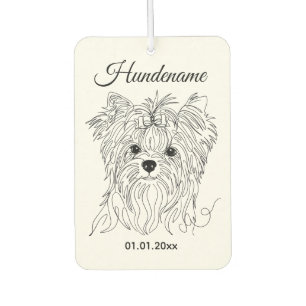Yorkshire Terrier one line art customizable dog Air Freshener