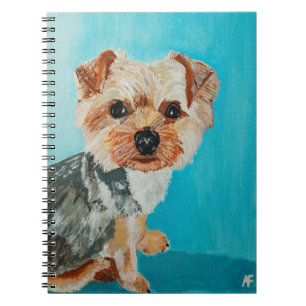 Yorkshire Terrier Painting by Alfred Fox Notebook