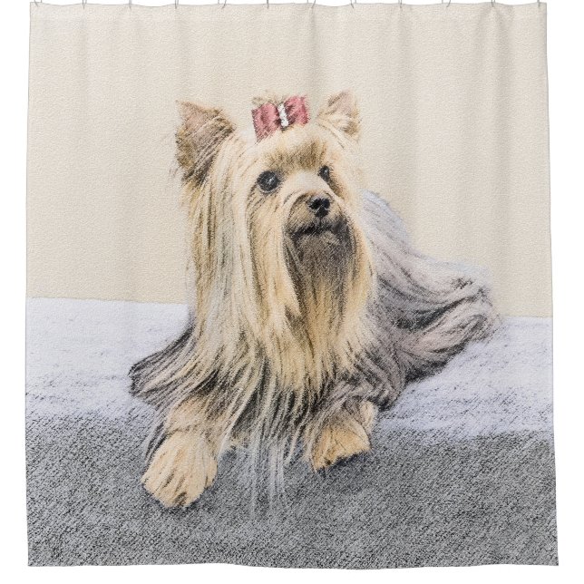 Yorkshire Terrier Painting - Cute Original Dog Art (Front)