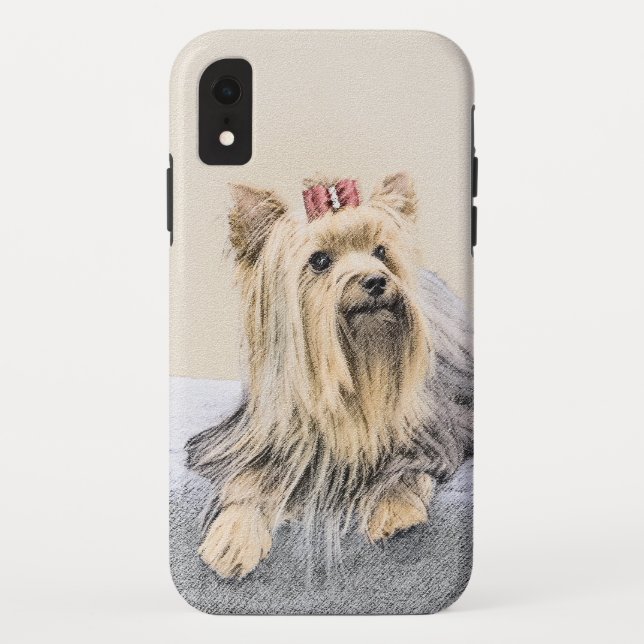 Yorkshire Terrier Painting - Cute Original Dog Art Case-Mate iPhone Case (Back)