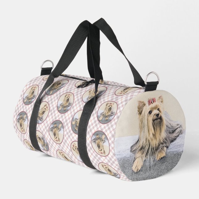 Yorkshire Terrier Painting Cute Original Dog Art Duffle Bag