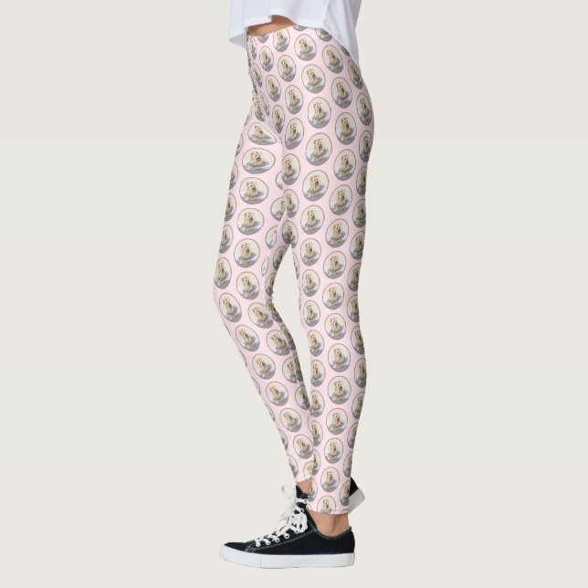 Yorkshire Terrier Painting - Cute Original Dog Art Leggings (Left)