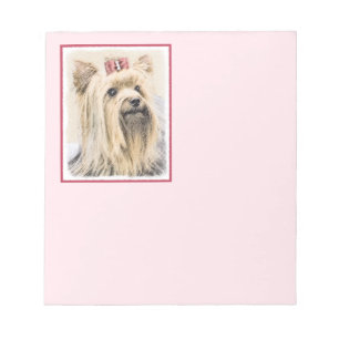 Yorkshire Terrier Painting - Cute Original Dog Art Notepad
