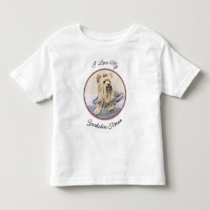Yorkshire Terrier Painting - Cute Original Dog Art Toddler T-shirt