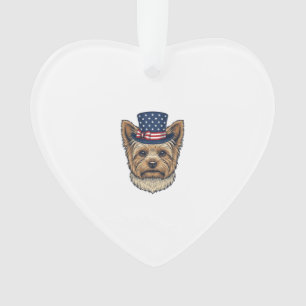 Yorkshire Terrier Patriotique Vintage