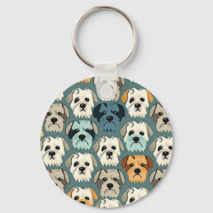 Yorkshire Terrier Pattern Keychain