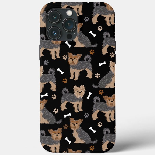 Yorkshire Terrier Paws and Bones Yorkie Dog Case-Mate iPhone Case (Back)