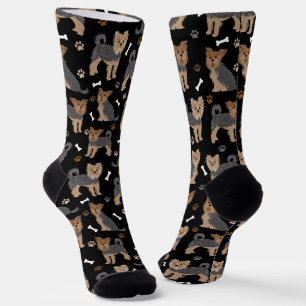 Yorkshire Terrier Paws and Bones Yorkie Dog Socks