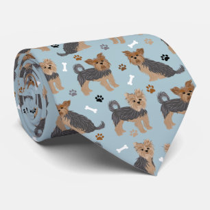 Yorkshire Terrier Paws and Bones Yorkie Dog Tie