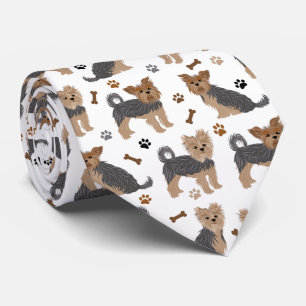 Yorkshire Terrier Paws and Bones Yorkie Dog Tie