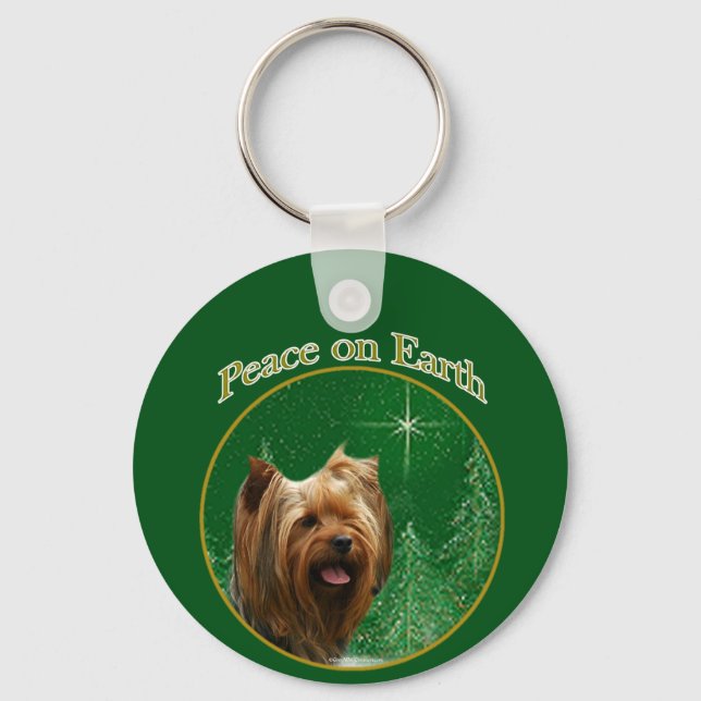 Yorkshire Terrier Peace Keychain (Front)