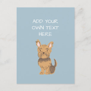 Yorkshire Terrier Personalised Dog Name Postcard