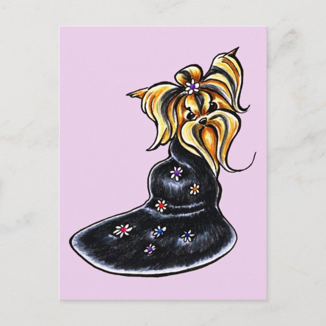Yorkshire Terrier Pretty Performer Postcard (Front)