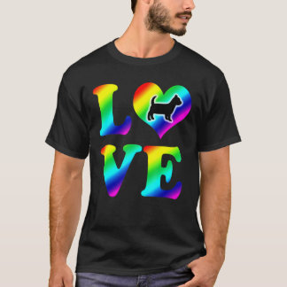 Yorkshire Terrier Pride Rainbow Love T-Shirt