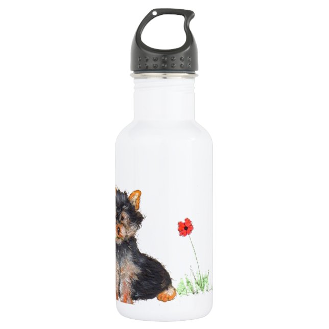 Yorkshire terrier pup 532 ml water bottle (Front)