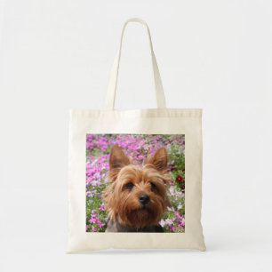 Yorkshire Terrier Puppy Dog Beach Canvas Totebag Tote Bag