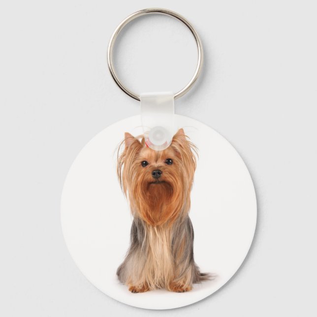 Yorkshire Terrier Puppy Dog Keychain (Front)