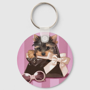 Yorkshire Terrier Puppy Keychain