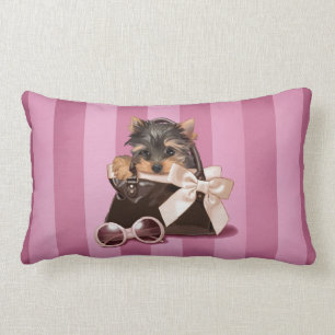Yorkshire Terrier Puppy Lumbar Pillow