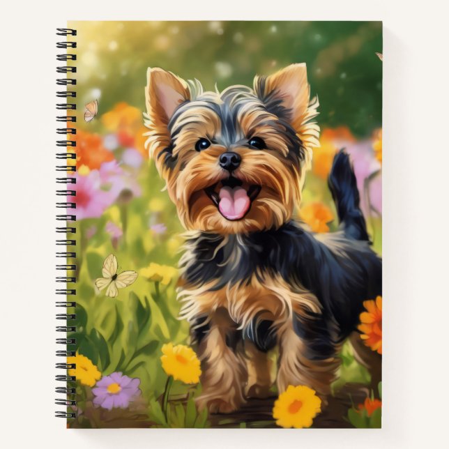 Yorkshire Terrier Puppy Notebook (Front)