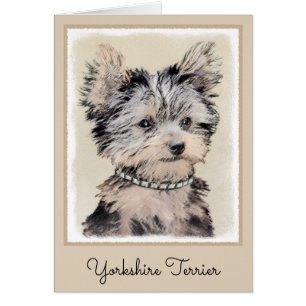 Yorkshire Terrier Puppy Peinture Chien original