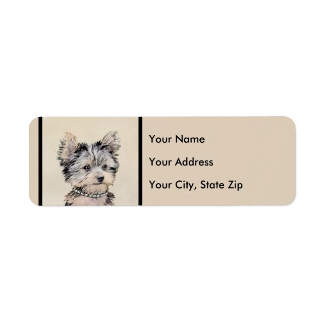 Yorkshire Terrier Puppy Peinture Chien original (Devant)