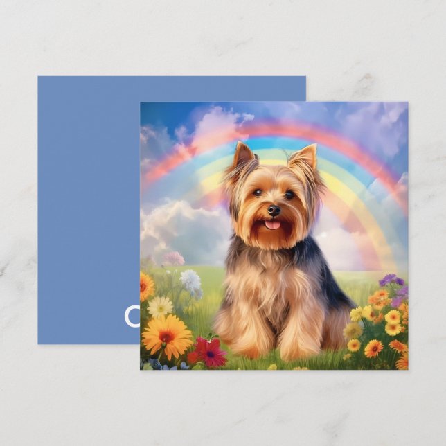 Yorkshire Terrier Rainbow Bridge Yorkie Sympathy (Front/Back)