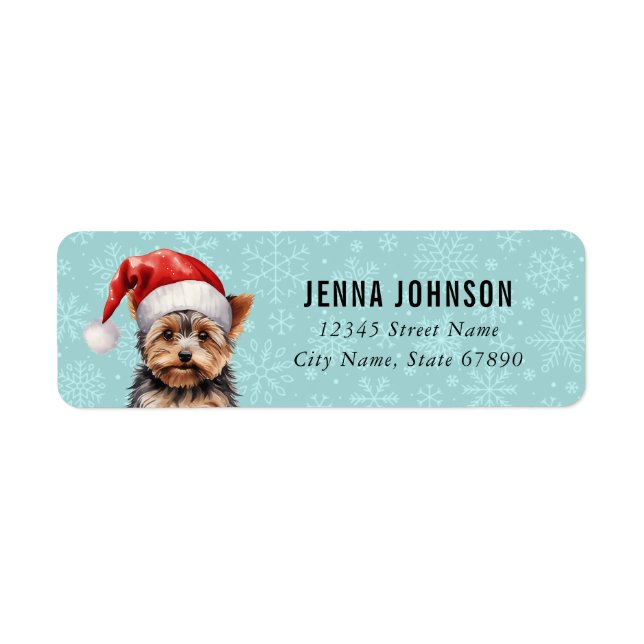 Yorkshire Terrier Return Address Labels (Front)