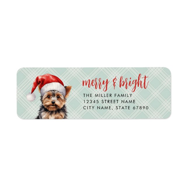Yorkshire Terrier Return Address Labels (Front)
