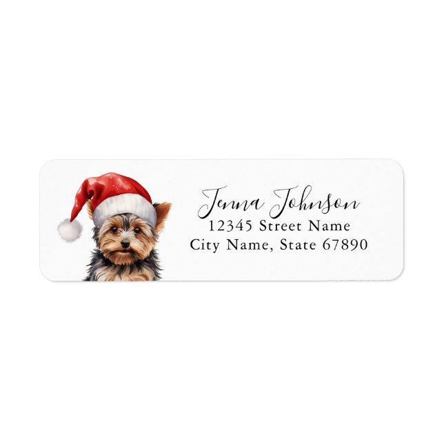 Yorkshire Terrier Return Address Labels (Front)
