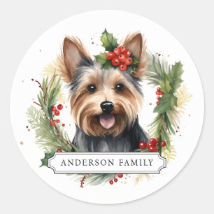 Yorkshire Terrier Round Stickers