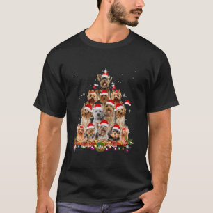 Yorkshire Terrier Santa Christmas Tree Lights Xmas T-Shirt
