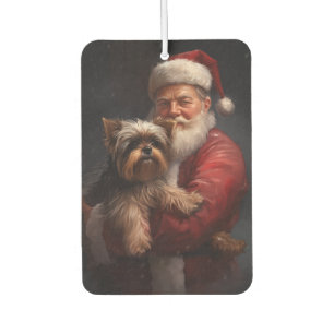 Yorkshire Terrier Santa Claus Festive Christmas Air Freshener