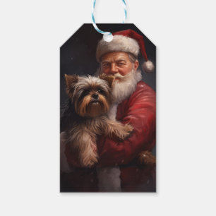Yorkshire Terrier Santa Claus Festive Christmas Gift Tags