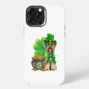 Yorkshire Terrier Shamrock St Patricks Day Dog iPhone 13 Pro Max Case