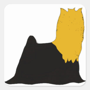 Yorkshire Terrier silo colour Square Sticker