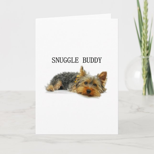 yorkshire-terrier snuggle buddy card (Front)