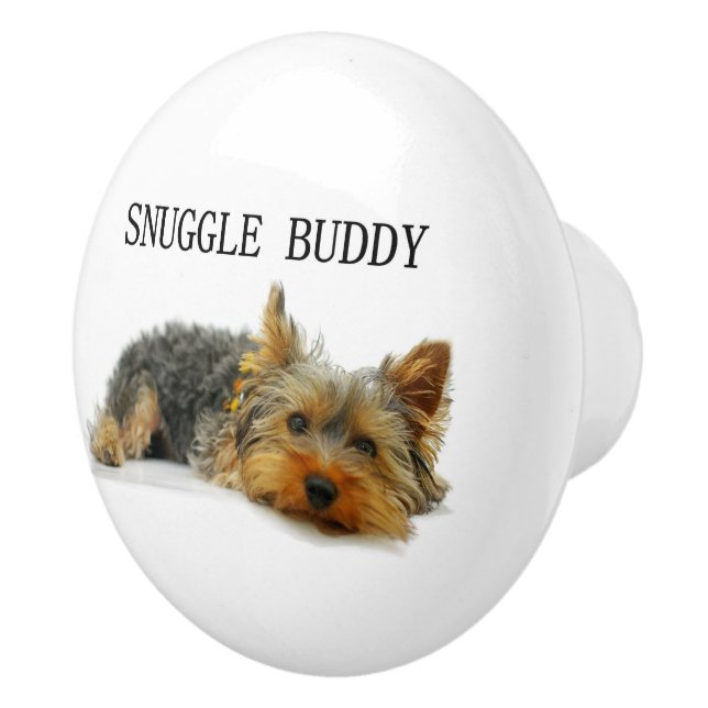 yorkshire-terrier snuggle buddy ceramic knob (Right)