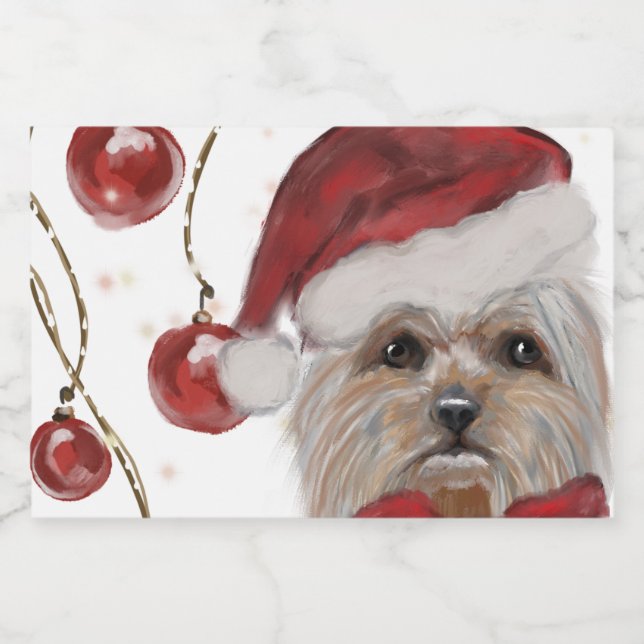 YORKSHIRE TERRIER  SPARKLING WINE LABEL (Single Label)