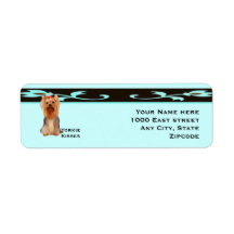 Yorkshire Terrier, Turquoise & Black Design