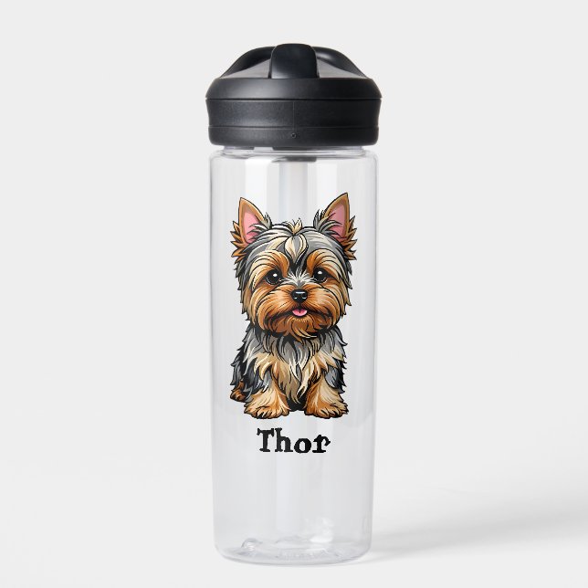 Yorkshire Terrier Water Bottle (Front)