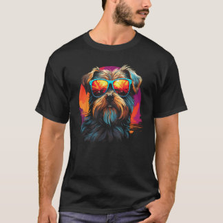 Yorkshire Terrier With Sunglasses Funny Retro Vint T-Shirt