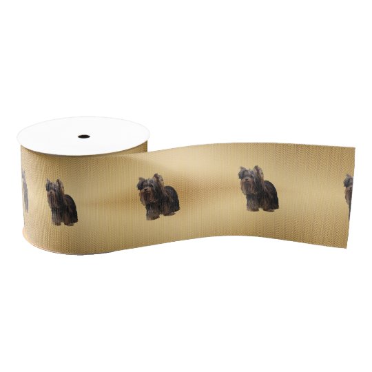 Yorkshire Terrier Wreath Grosgrain Ribbon